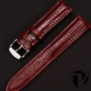 Vintage Lizard Texture Leather Strap Brown 20mm