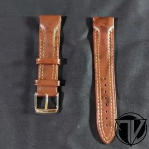 Vintage pure Leather Watch Strap Brown Front